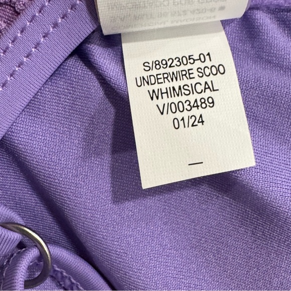 NWT Old Navy Ribbed Textured Lavender Bikini Top Underwire Adjustable Straps - Picture 10 of 11